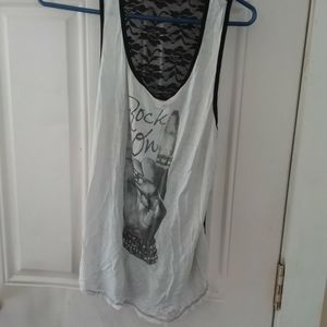 Rock on tank top